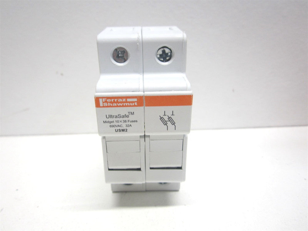 Ferraz Shawmut (USM2) 2 Pole 1000 VDC/800 VAC 30 Amp DIN Rail Mount Fuse Holder
