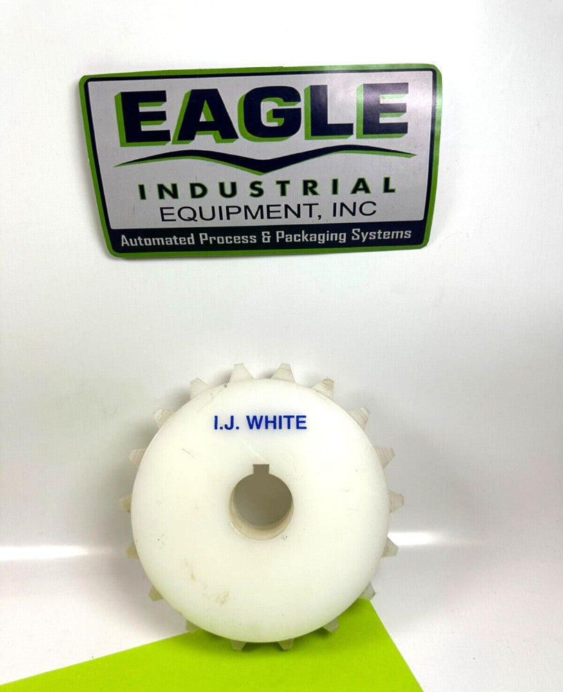 I.J. White Sprocket 18 Tooth 1 7/16 Bore with 3/8 Keyway and Set Screw-Fast Ship