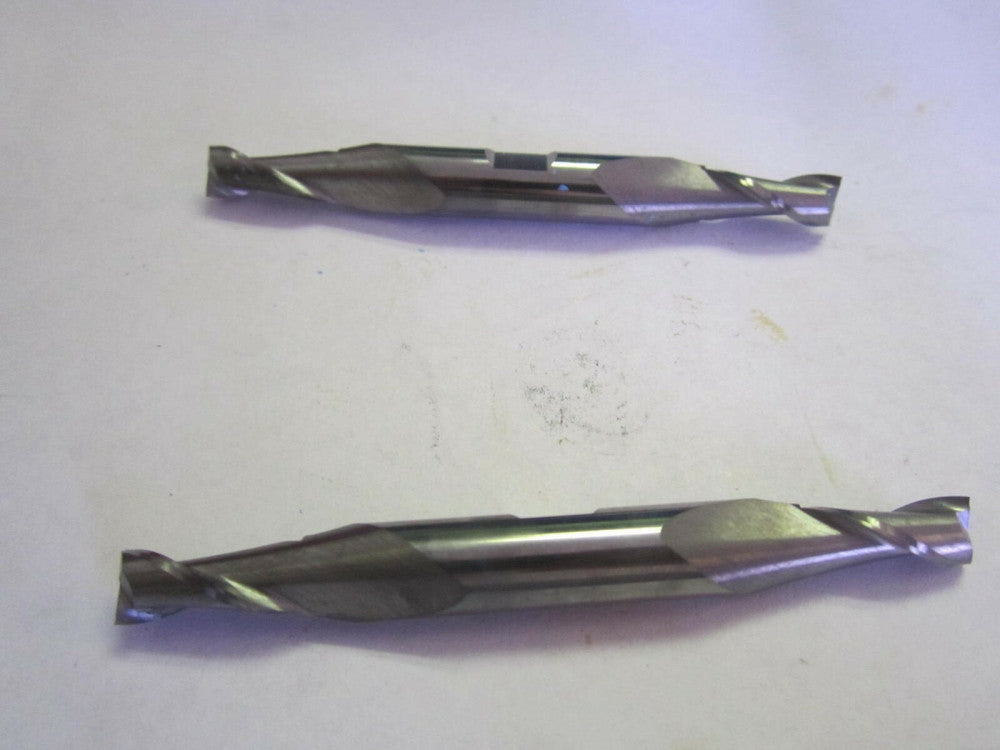 SGS 9/32" x 3/8" x 3-1/2" Carbide 2 Flute RH Square Double Endmills NEW - Qty 2