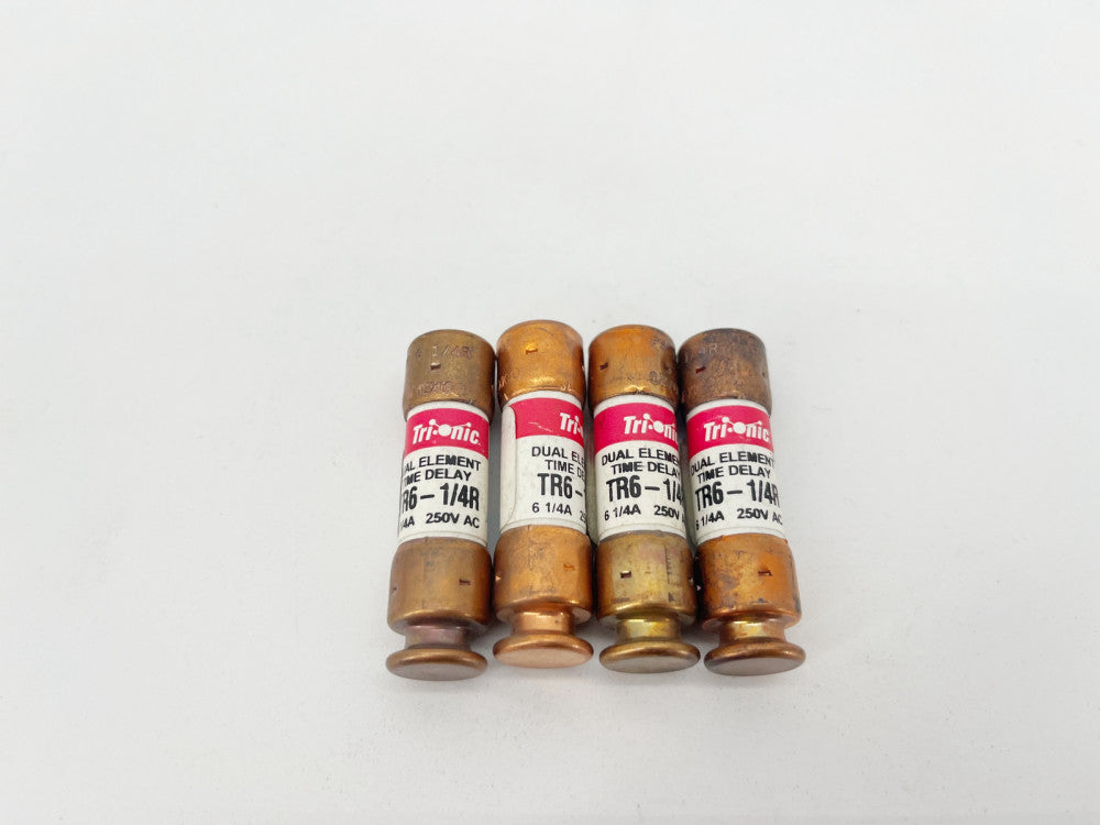 Lot of 4 New Ferraz Shawmut TR6-1/4R Class RK5 Fuses 6.25A 250V