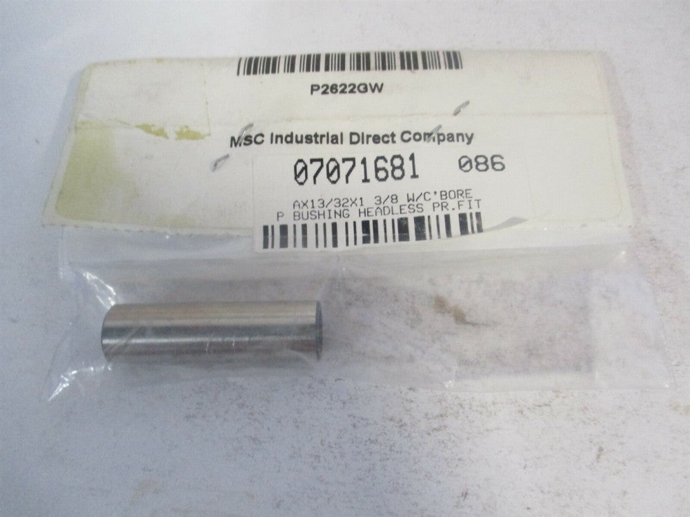 (P2622GW) Type P Letter A x 13/32" x 1-3/8" OAL Headless Press Fit Drill Bushing