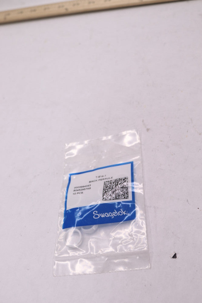 (10-Pk) Swagelok PTFE Back Ferrule For Tube Fitting 1/2" T-814-1
