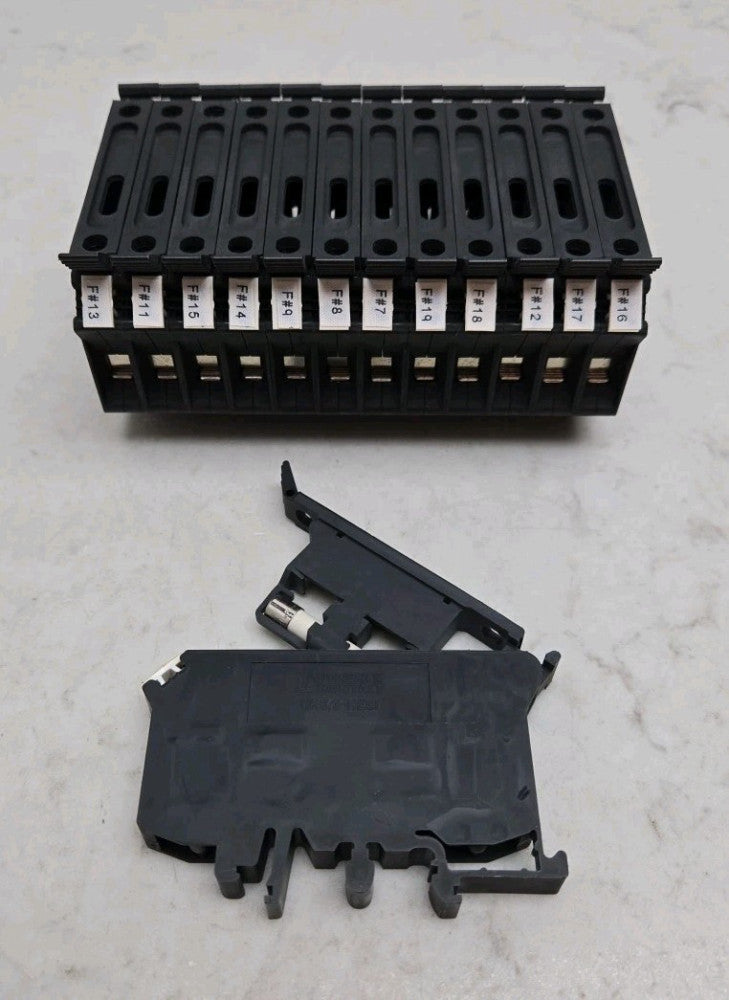 13 Pack Phoenix Contact UK6,3-HESI Fused Terminal Block 600V 25A Max