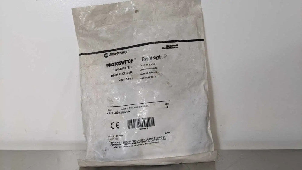 Allen-Bradley 42EF-R9KBBV-F4 Photoswitch Transmitted Beam Receiver Ser A 4m 13.1