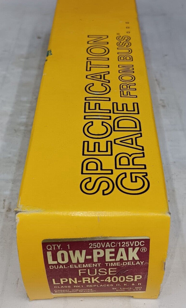 NEW COOPER BUSSMAN 400 AMP FUSE CLASS RK1 250 VAC LPN-RK-400SP