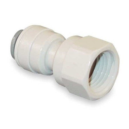 John Guest Pi450822s-10Pk Female Adapter, 1/4 In Tube Size, Acetal, Gray, 10 Pk
