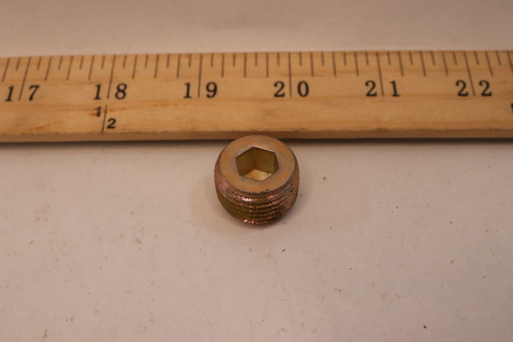 Male Thread Hex Socket Plug Zinc Steel 3/8" NPT