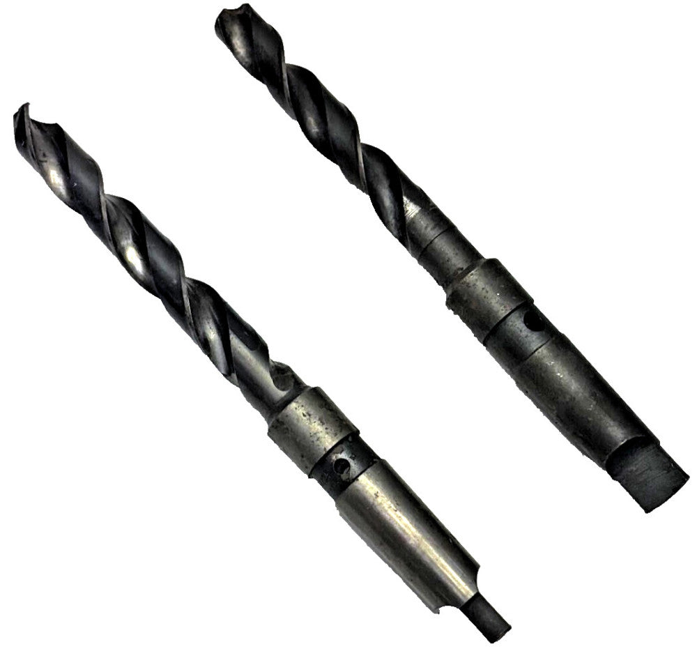 47/64" HS DRILL BIT MORSE TAPER #2 9-7/8" 10-1/4" OAL LOT OF 2 COOLANT THROUGH