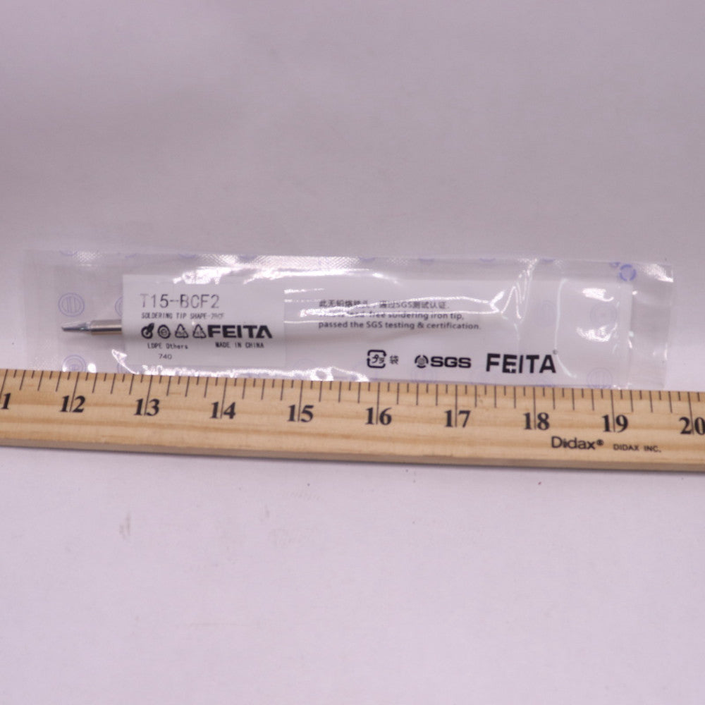 Feita Soldering Tip Bevel Tinned Face 2mm/45° x 11.5mm T15-BCF2