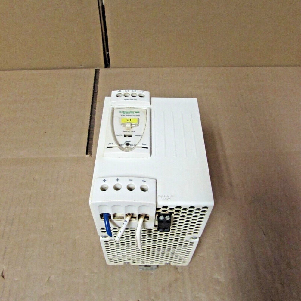 SCHNEIDER ELECTRIC, ABL8 WPS24200,24V/480W MAX POWER SUPPLY, XLNT TAKEOUT! M/O!!