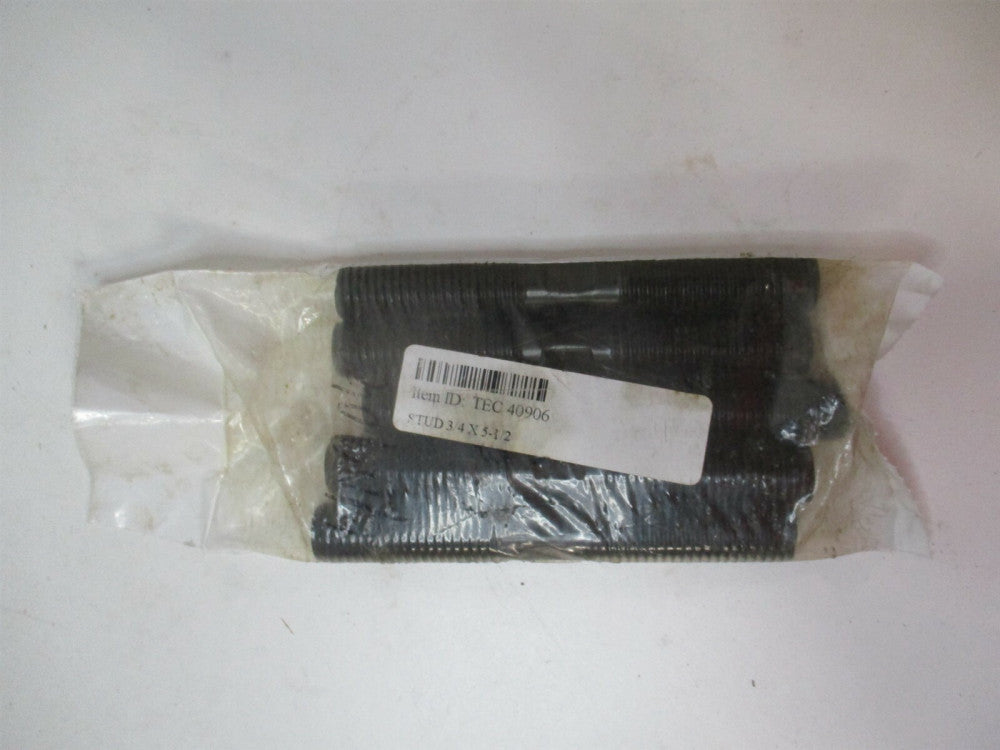 TE-CO (40906) 3/4-10 2" x 5-1/2" OAL Carbon Steel Equal Double Threaded Stud