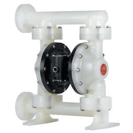 Aro Pd20p-Fps-Paa Double Diaphragm Pump, Polypropylene, Air Operated, Santoprene