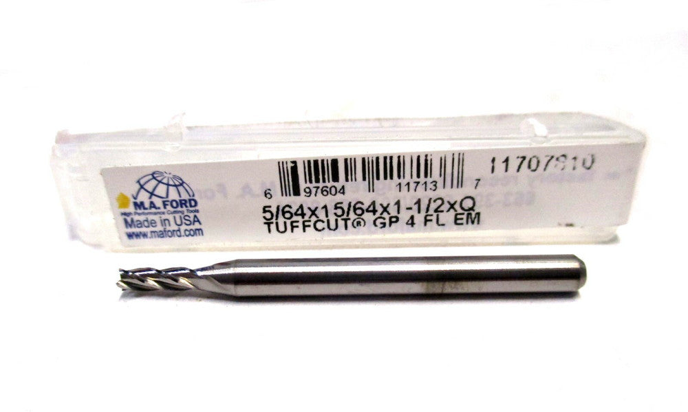 M.A. Ford (11707810) 5/64 x 15/64 x 1-1/2 4Fl CC SE RH Carbide Square End Mill