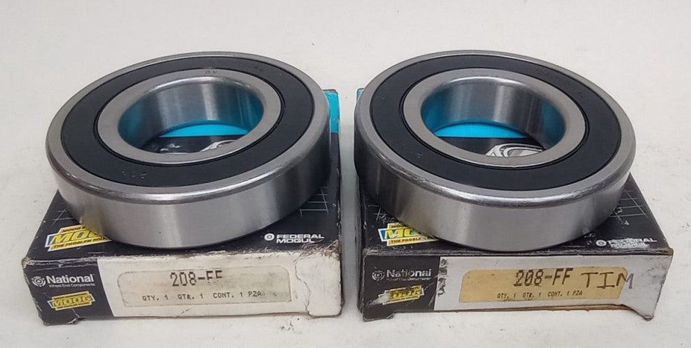 National 208-FF Ball Bearing Deep Groove 40X80X18mm Double Sealed (Pack of 2)