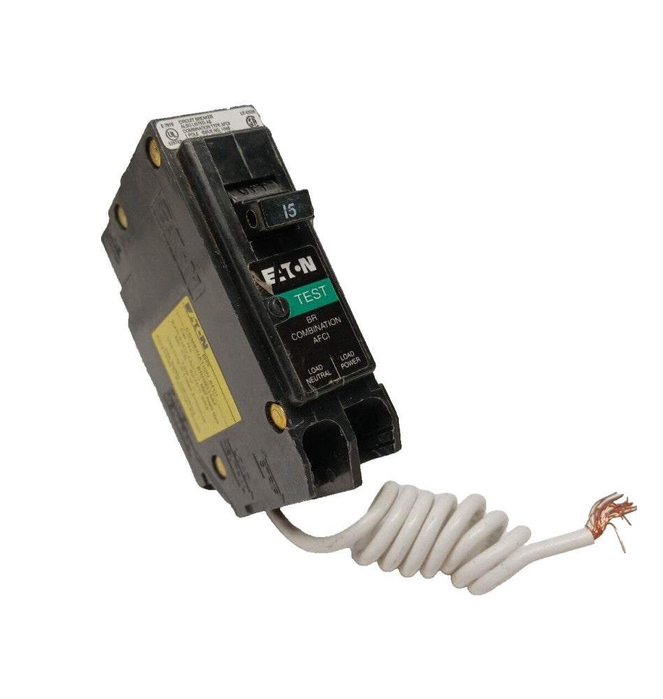EATON 15 AMP COMBINATION AFCI CIRCUIT BREAKER 120 VAC 1 POLE BRHN115AF