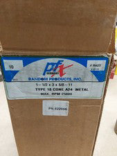 PFX 1"1/2x3x5/8-11 Type 18 Cone A24 METAL MAX RPM 25000 PN:622056 10pc..Z61