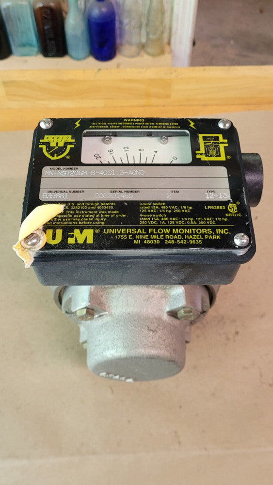 UFM MN-NST20GM-8-40C1.3/A0ND Flow Monitor 0-20 GPM