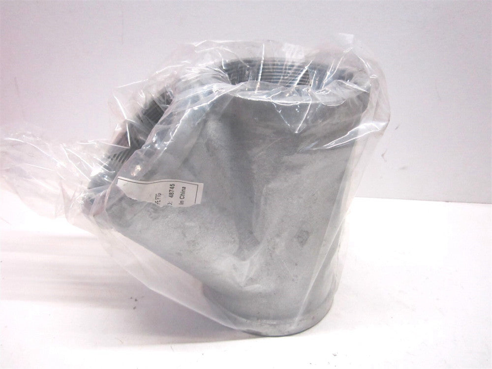 (G165 100) 4" 45 ° NPT Lateral Y-Branch Malleable Iron Pipe Fitting