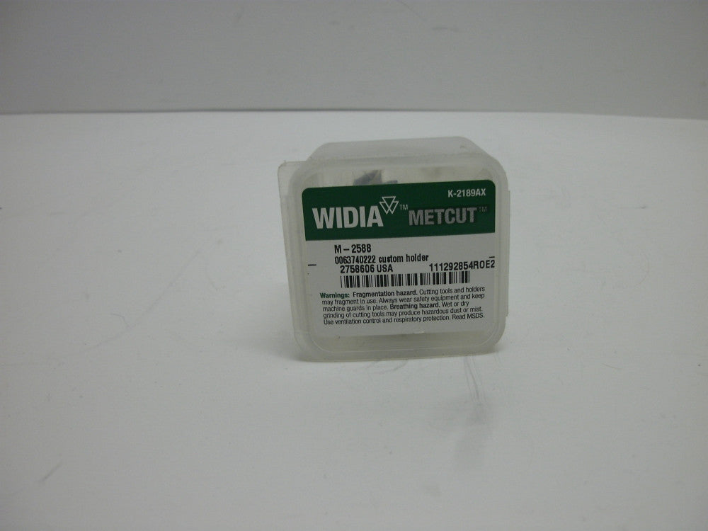 WIDIA METCUT K-2189AX CUSTOM HOLDER M-2588 0063740222 NEW IN BOX