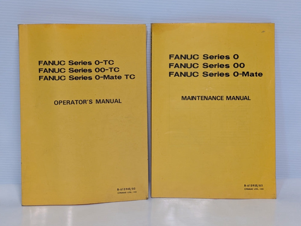 Set of 2 FANUC Series O-TC, OO-TC & O-MateTC Operators & Maintenance Manuals