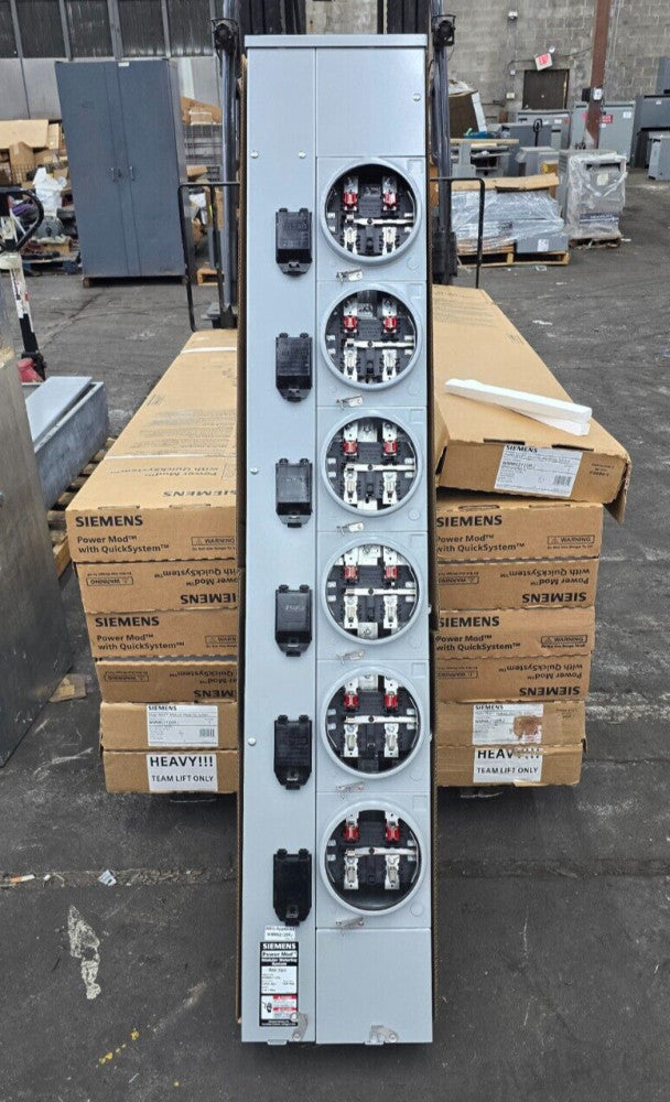 New Siemens Power Mod 1200 Amp Meter Stack 6 Position 125A 240 VAC WMM62125RJ