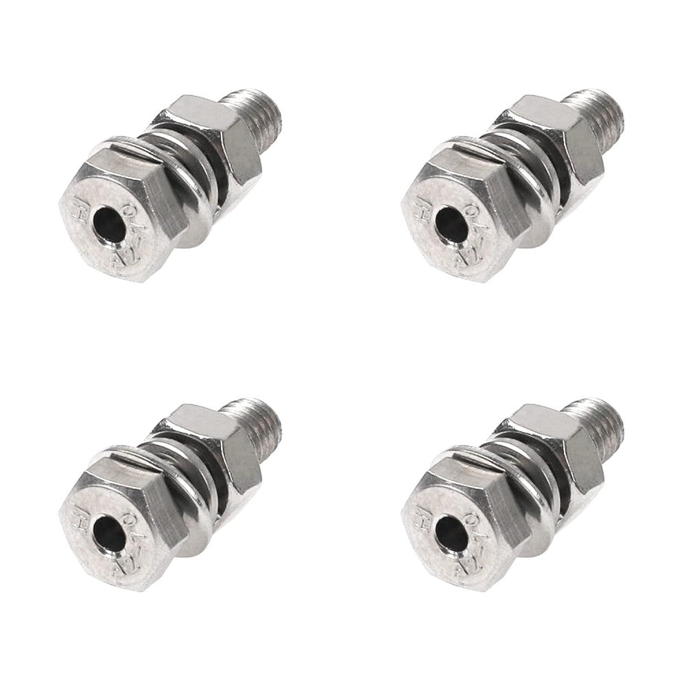 4Pcs 304 Stainless Steel Cylindrical Hollow External Hexagon Screw Lamp Threadin