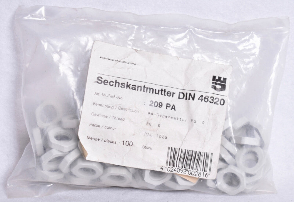 100 Count Sechskantmutter Hex Nuts DIN 46320