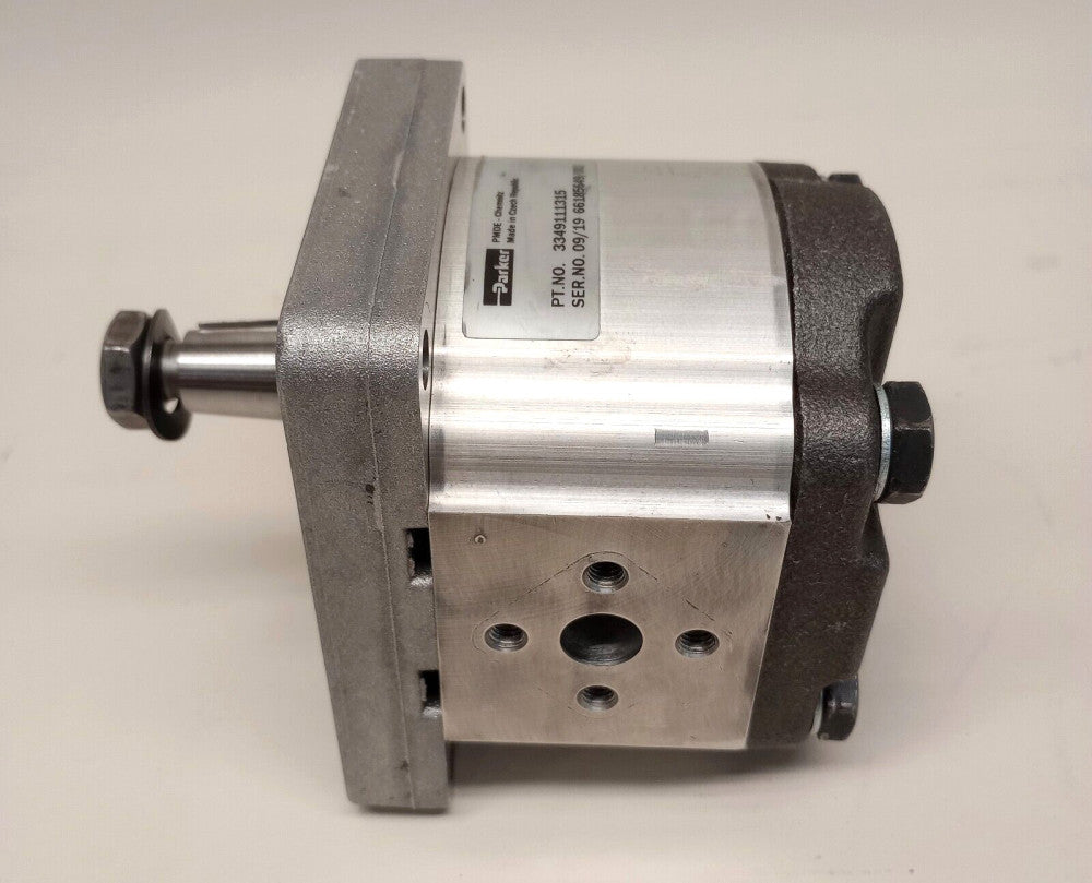Parker 3349111315 Used Hydraulic Gear Pump Tapered Shaft Flange Mount