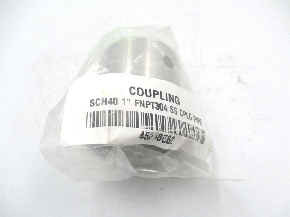 (K411-16) 1" FNPT x FNPT Threaded 304 Stainless Steel 150 psi Pipe Coupling