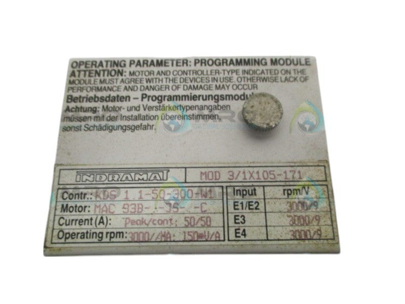 INDRAMT MOD3/1X105-171 PROGRAMMING MODULE UNMP