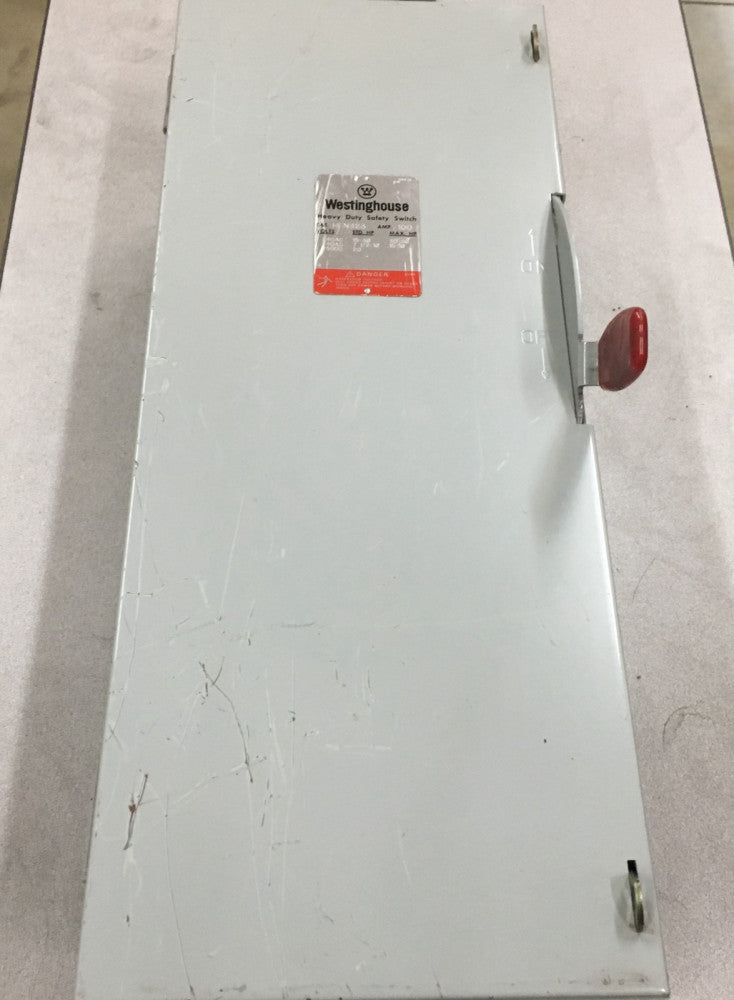 NEW NO BOX WESTINGHOUSE 100AMP 240VOLT HEAVY DUTY SAFETY SWITCH HFN323