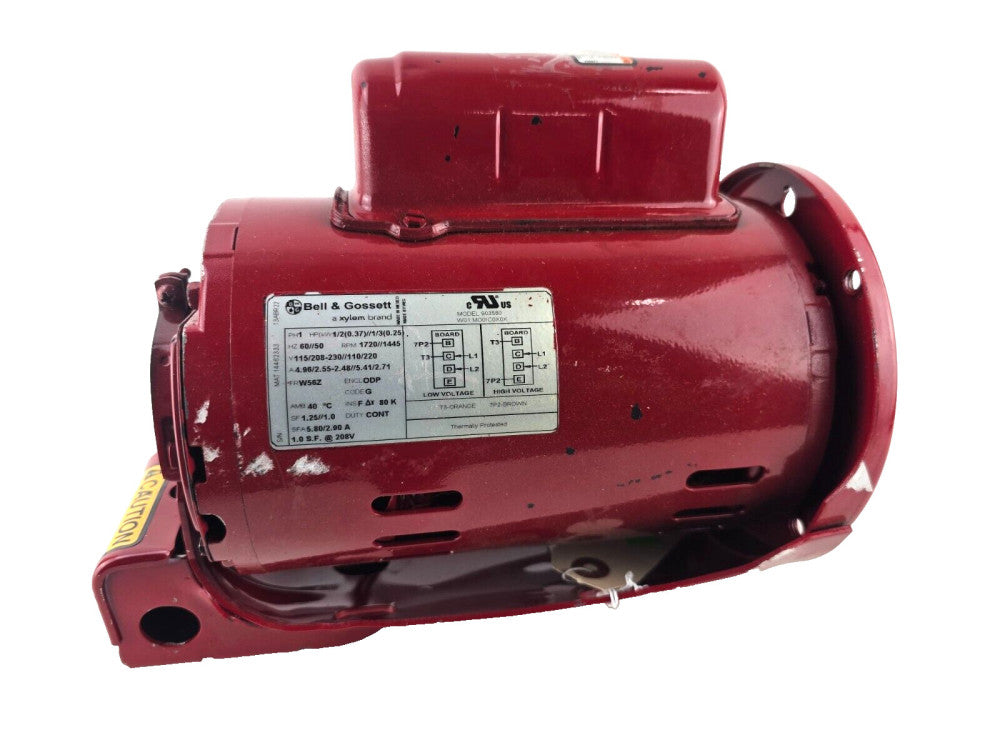 Bell & Gossett 903580 Pump Motor, 1/2 or 1/3 HP, 115/208-230V, 1720 RPM