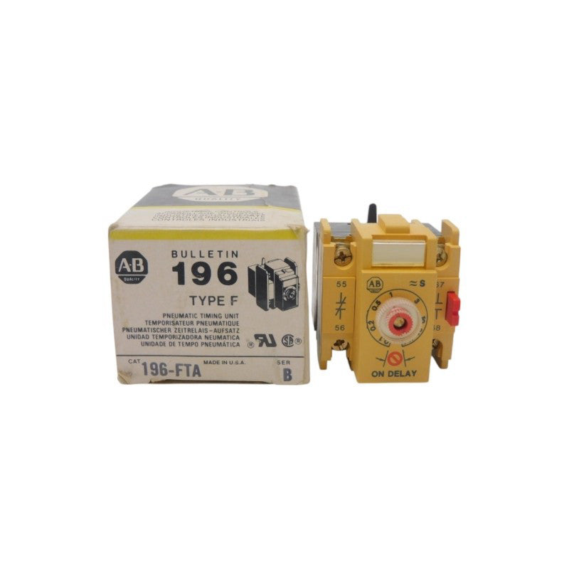 ALLEN BRADLEY 196-FTA SER. B 660V 10A 0.1-180S (BK/YL) NSMP