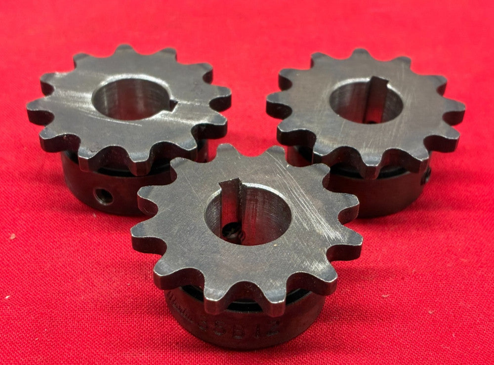 MARTIN SPROCKET P/N: 35B12 12 TEETH BORE: 1/2" PITCH: 3/8" (LOT OF 3)