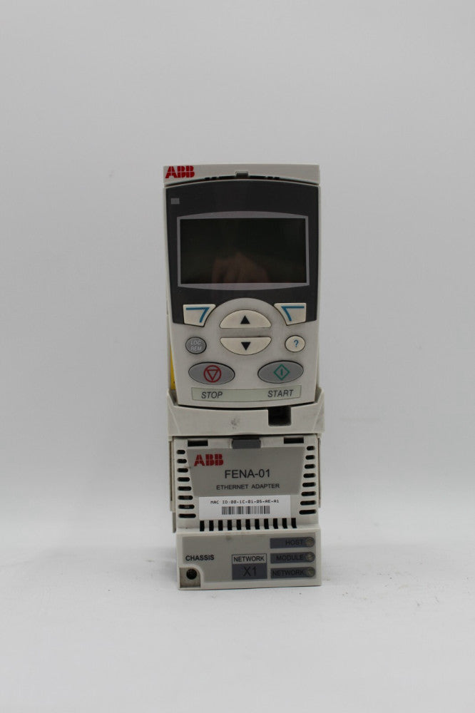 ABB ACS355-03U-08A8-4 Variable Frequency Drive w/FENA-01 Ethernet Adapter