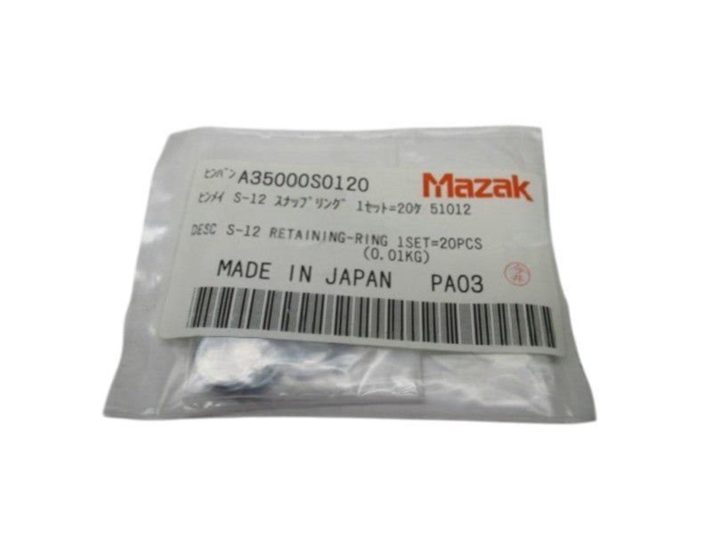 MAZAK A35000S0120 RETAINING RING (PK OF 20) NSMP