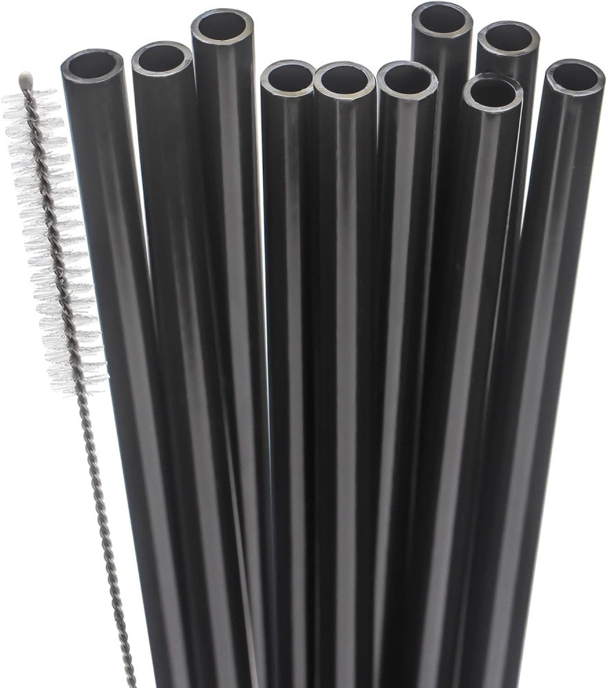Dakoufish Replacement Straw for 12 Inch (Pack of 10), Black