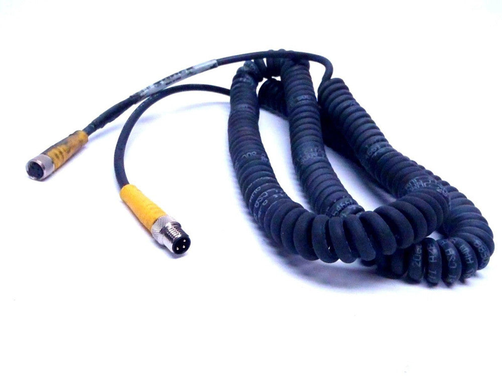 Turck PKG PKG 3M-3-PSG 3M/S90-SP M8 Male/Female Spiral Cordset U2516-87