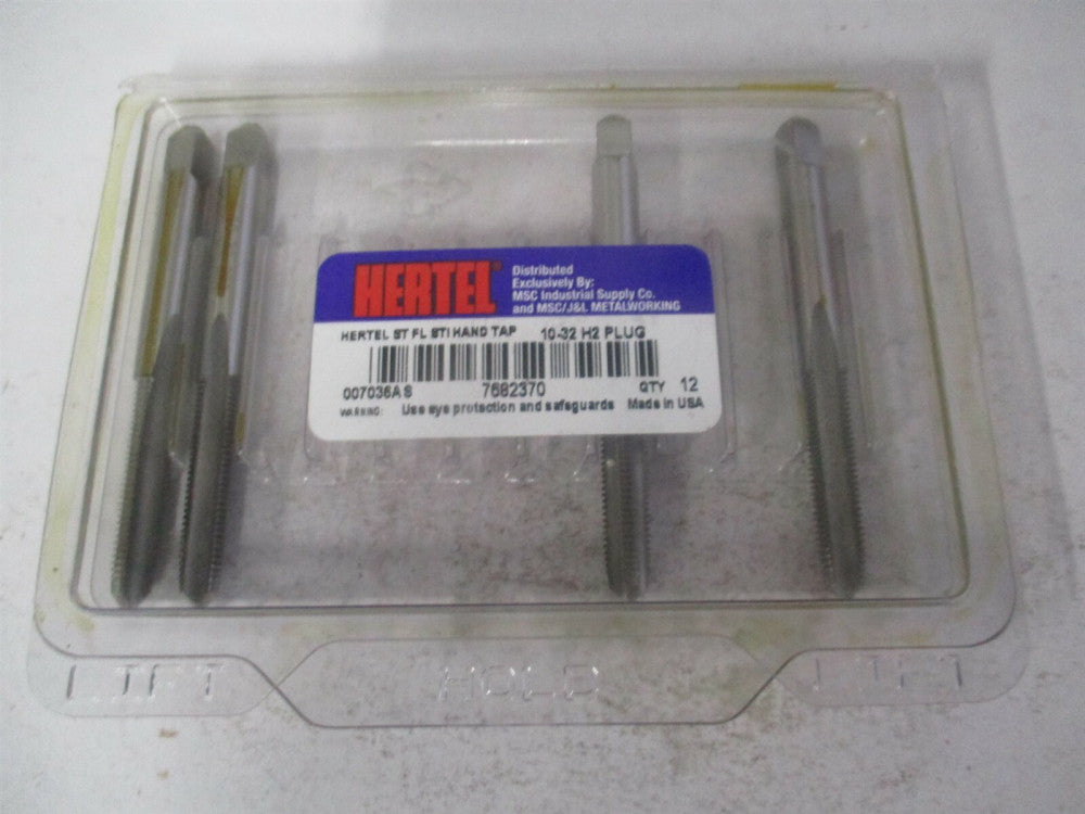 (K007036AS) #10-32 UNF H2 3 Flute Bright Finish HSS Plug Chamfer Hand STI Tap