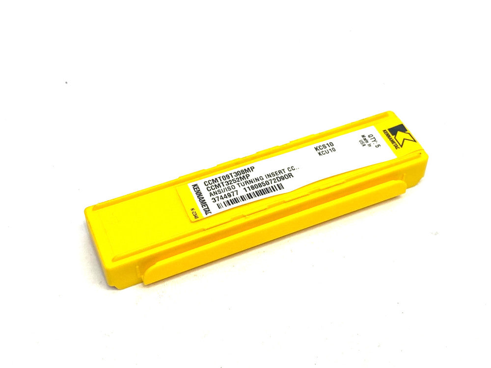 Kennametal 3744977 Screw-On Positive Insert CCMT09T308MP PKG OF 5