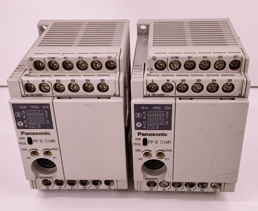 (LOT OF 2) Panasonic AFPX-C14R / FP-X C14R Control Units