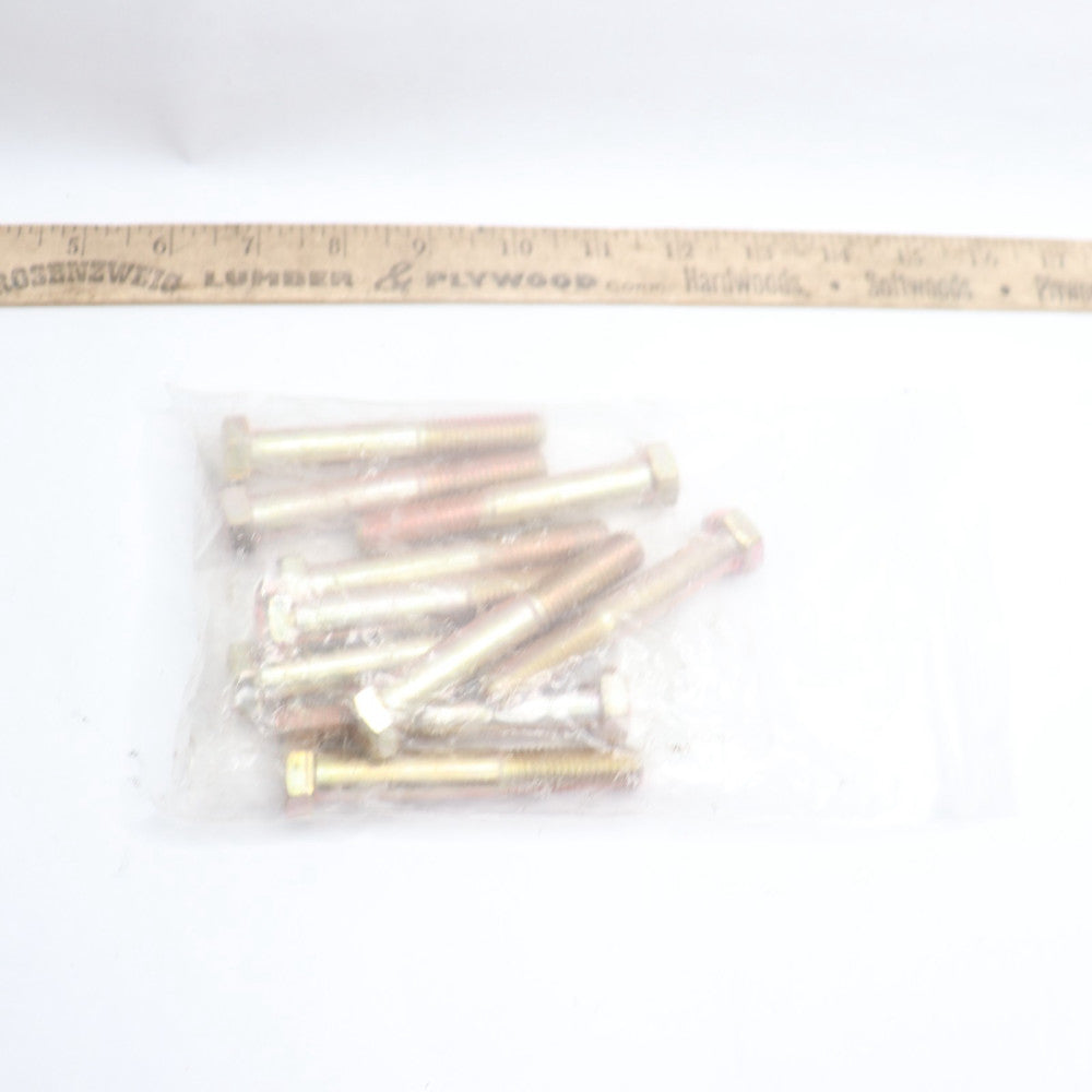(10-Pk) Kimball Midwest Metric Cap Screws Yellow Zinc M12 x 1.75 x 80mm 45-6280