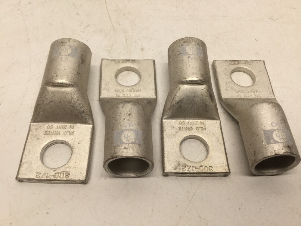 Morris 94086 MLC300-1/2 1 Hole Compression Lug 300MCM 1/2” (Lot of 4)