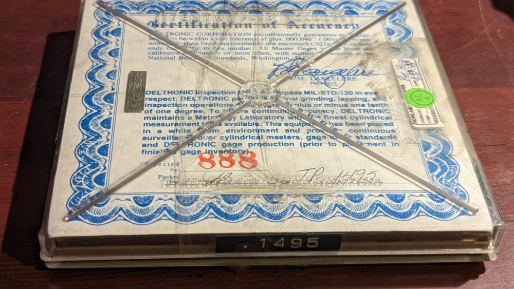 Deltronic Tenths Pin Gage Set - INCOMPLETE SET Nominal .1495 READ DESCRIPTION