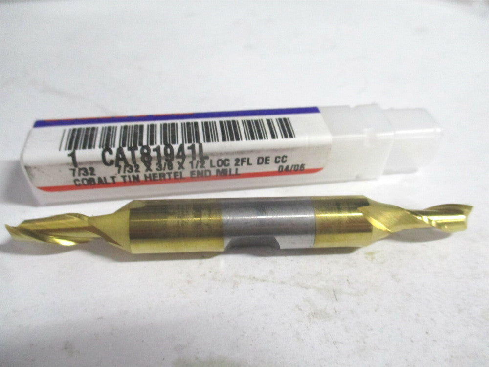 (E4050014) 7/32" x 1/2" x 3/8" x 3-1/8" OAL Cobalt 2 Flute Square End Mill