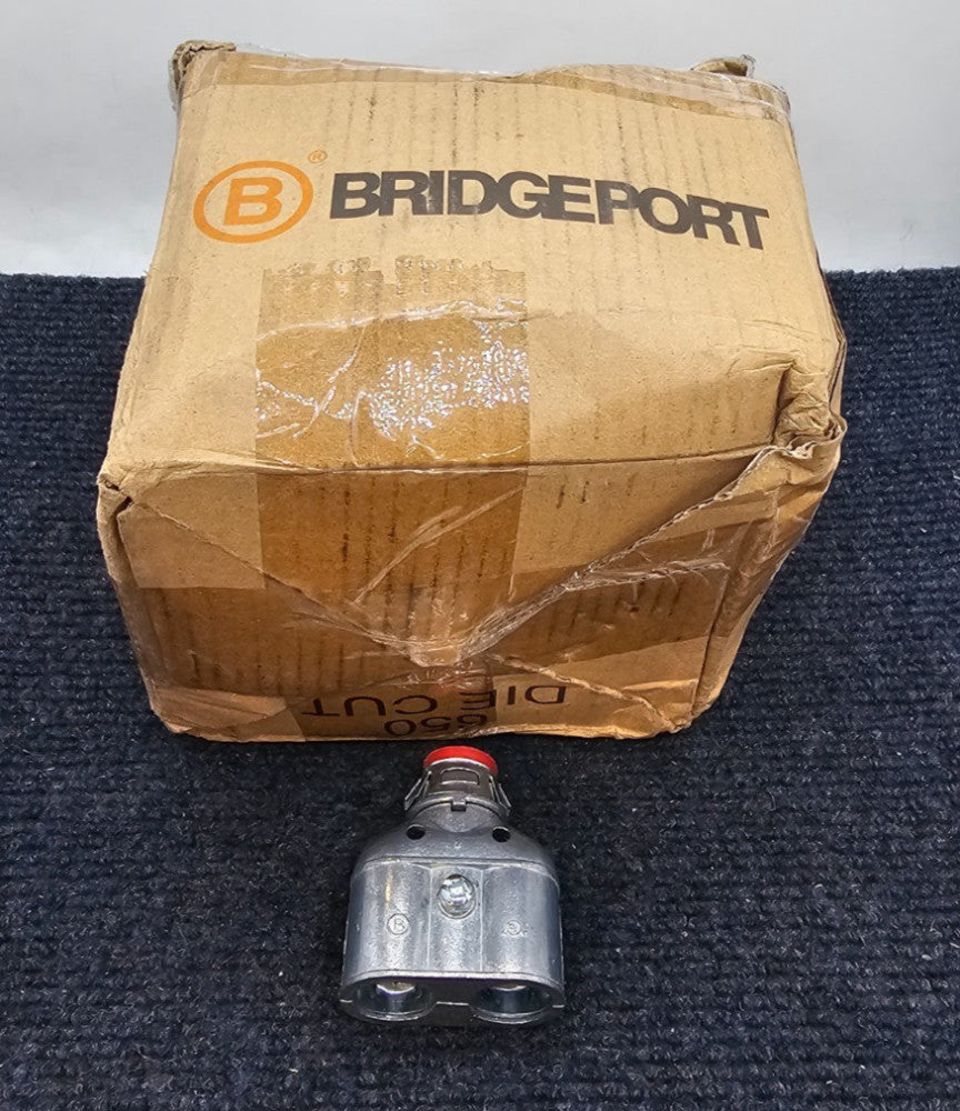 (QTY 20) Bridgeport 3838ASP 3/8" Ins Double Barrel Snap-in Connector