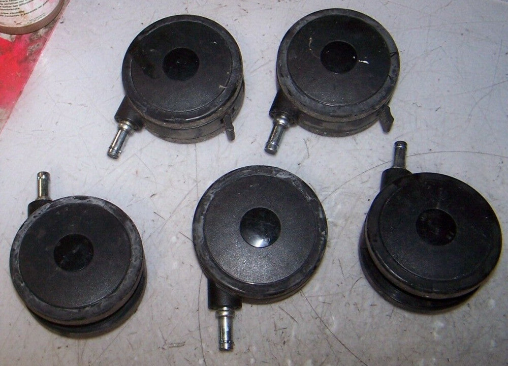 SET OF 5 SWIVEL CASTER SHELF / UTILITY CART WHEELS LOT OF 5