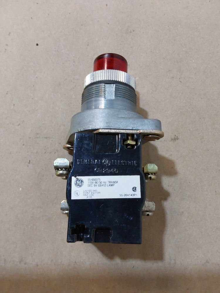 GENERAL ELECTRIC 55-650375 Push Button Red 115V 60/50Hz