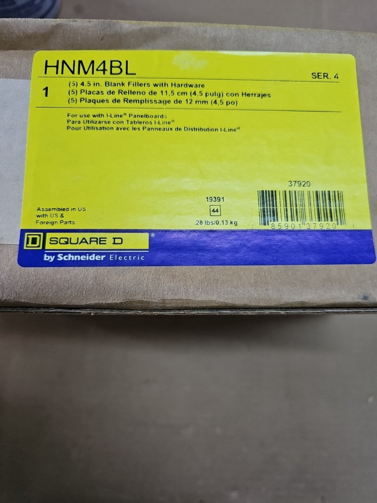 SQUARE D ELECTRIC HNM4BL / HNM4BL (BRAND NEW) BREAKER BLANK