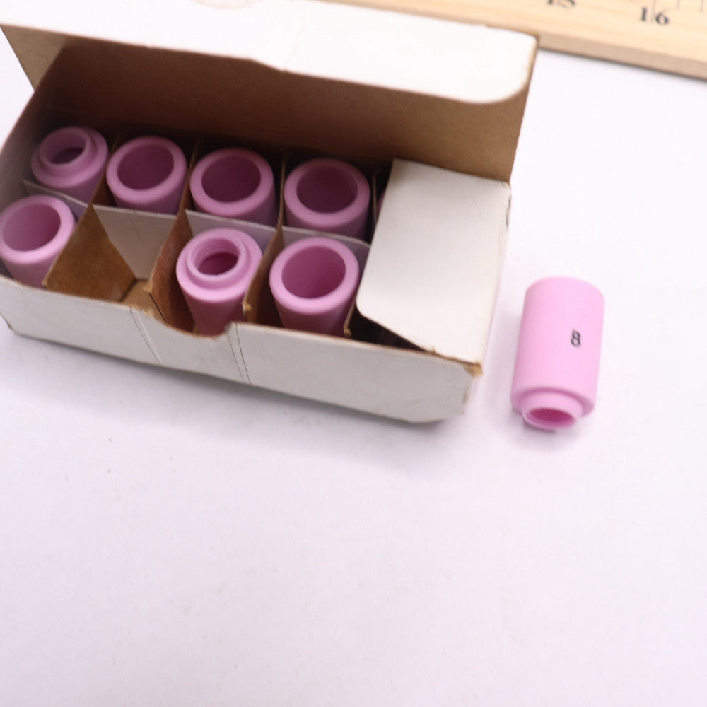 (10-Pk) Techniweld Nozzle Cups for TIG Welding Torches Alumina #8 13N12